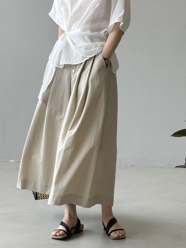 STAY HERE東大門直郵女裝新品26春夏推薦真品人氣長裙紐扣STAY HERE長裙