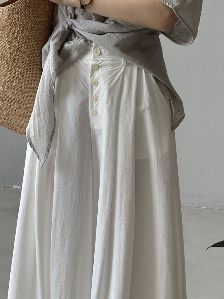 STAY HERE東大門直郵女裝新品26春夏推薦真品人氣長裙紐扣STAY HERE長裙