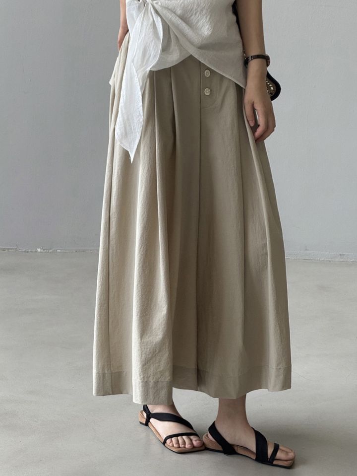 STAY HERE東大門直郵女裝新品26春夏推薦真品人氣長裙紐扣STAY HERE長裙