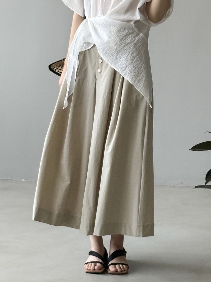 STAY HERE東大門直郵女裝新品26春夏推薦真品人氣長裙紐扣STAY HERE長裙