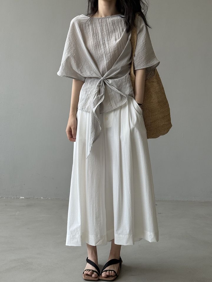 STAY HERE東大門直郵女裝新品26春夏推薦真品人氣長裙紐扣STAY HERE長裙