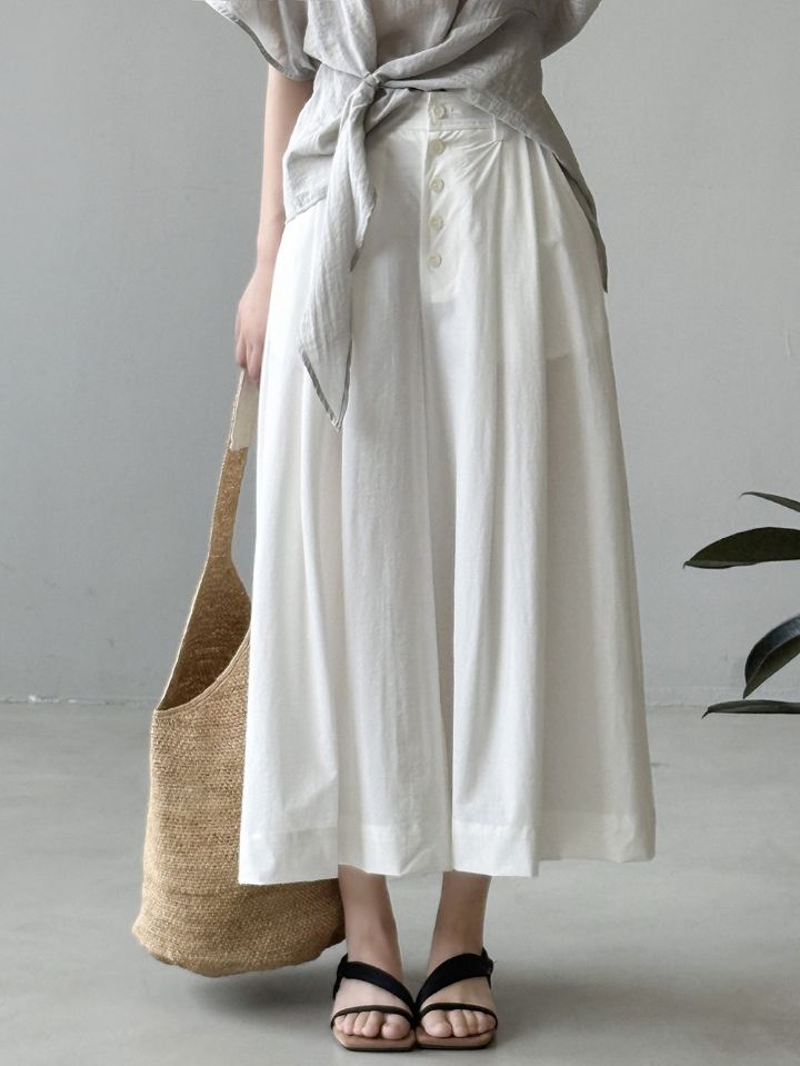 STAY HERE東大門直郵女裝新品26春夏推薦真品人氣長裙紐扣STAY HERE長裙圖色1