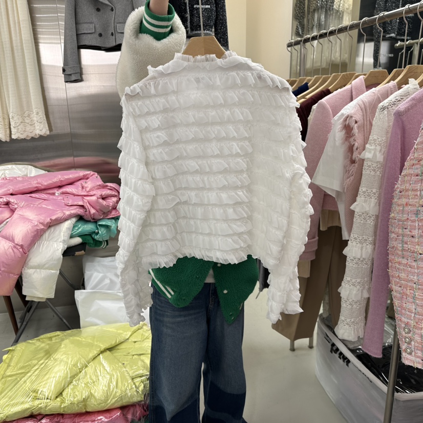 CORNER韓國代購女士新款職業26春夏時尚推薦襯衫蕾絲衫春款CORNER.302襯衫/蕾絲衫