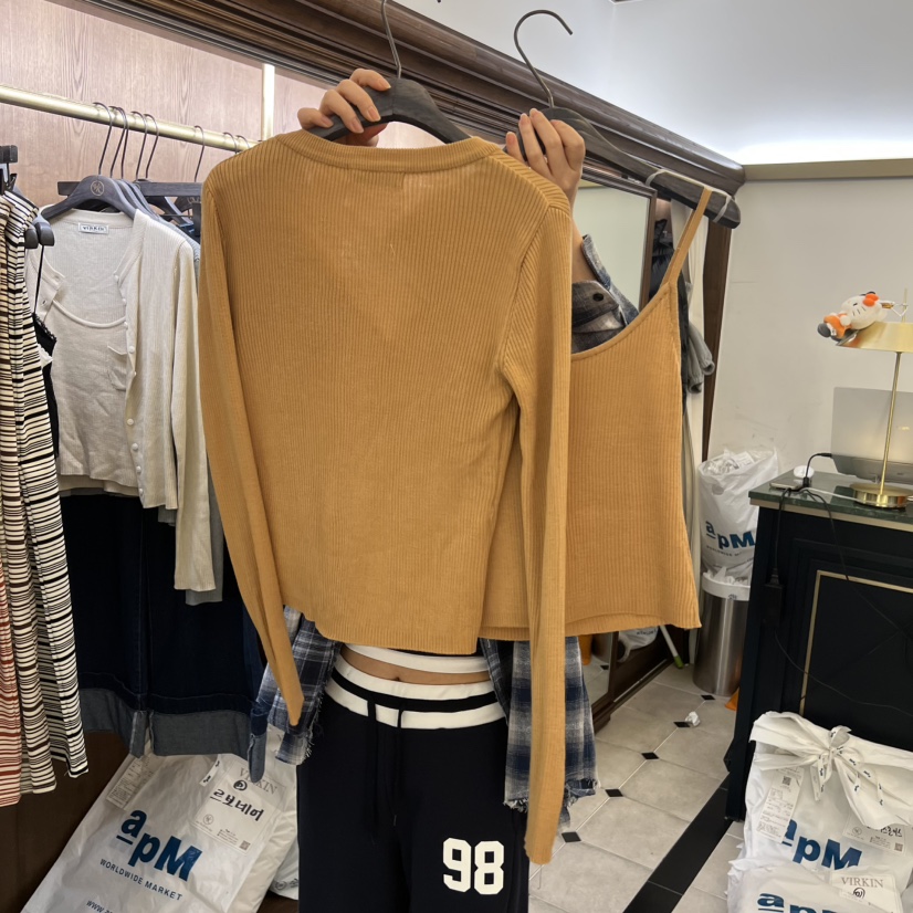 VIRKIN韓國代購女士新款休閑熱賣時尚人氣推薦套裝套裝開衫VIRKIN套裝