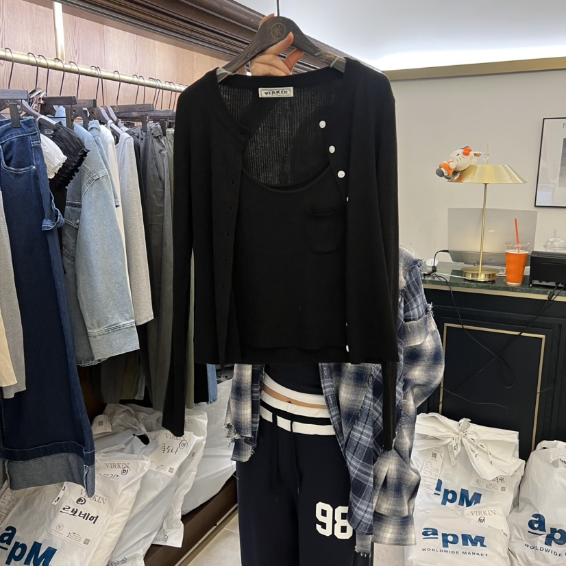 VIRKIN韓國代購女士新款休閑熱賣時尚人氣推薦套裝套裝開衫VIRKIN套裝圖色4