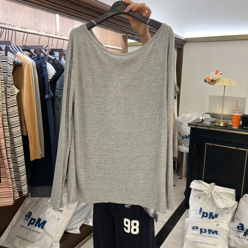 VIRKIN韓國直郵女士新品時尚真品休閑人氣職業推薦長袖T恤VIRKIN長袖T恤圖色2