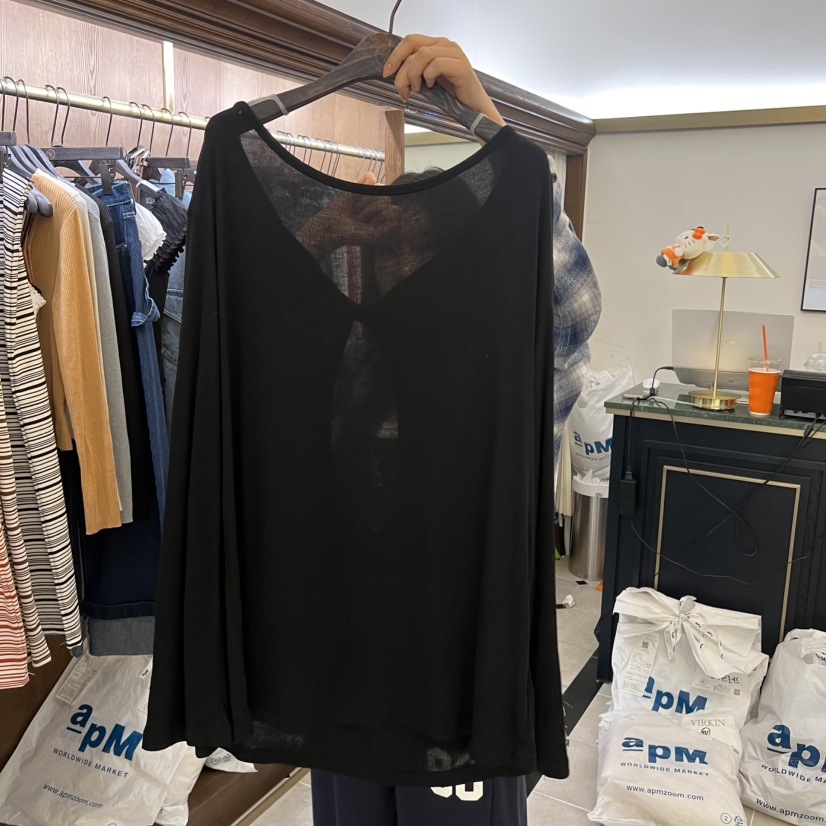 VIRKIN韓國直郵女士新品時尚真品休閑人氣職業推薦長袖T恤VIRKIN長袖T恤圖色3