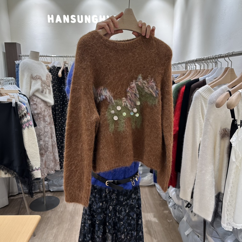 HANSUNGHYUN東大門代購女士新品人氣真品時尚推薦毛衣春款HANSUNGHYUN毛衣圖色2