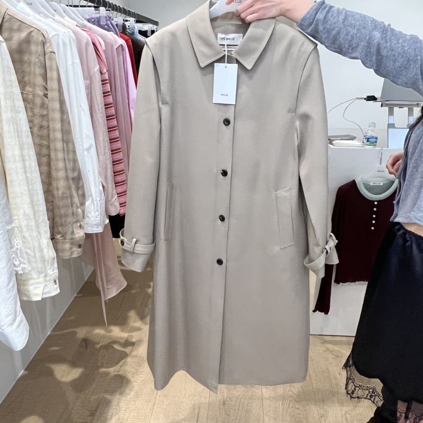 RUMIRU/AWEAR東大門實拍女士新品休閑熱賣時尚人氣長款風衣awear/RUMIRU長款風衣圖色1