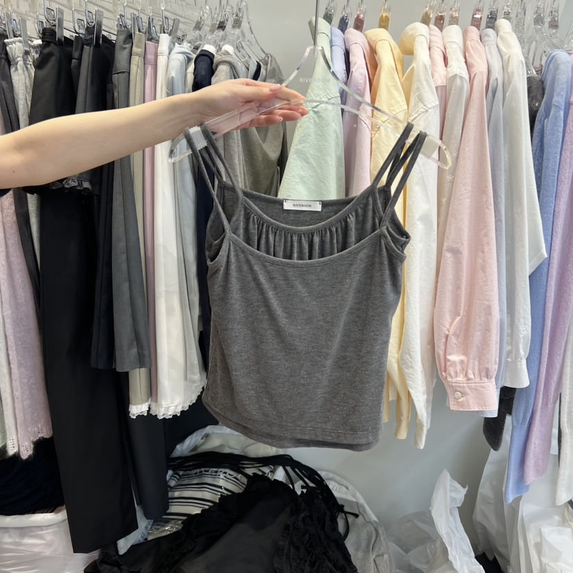 RIVEROOM東大門直郵女裝新款時尚26春夏職業真品吊帶背心RIVEROOM吊帶/背心圖色1