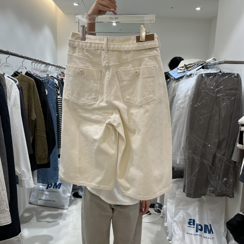 THE REST韓國直郵女士新款推薦時尚真品休閑熱賣短褲含腰帶THE REST/UNNOEUD短褲