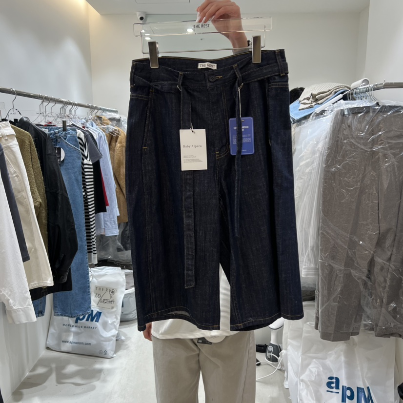 THE REST韓國直郵女士新款推薦時尚真品休閑熱賣短褲含腰帶THE REST/UNNOEUD短褲圖色2