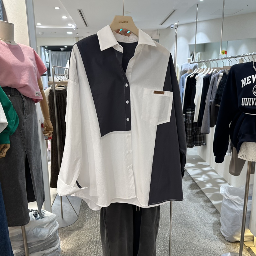 DELLING韓國直郵女士新品26春夏職業人氣熱賣襯衫蕾絲衫春款DELLING襯衫/蕾絲衫圖色3