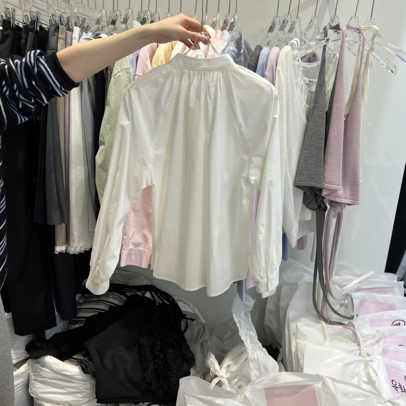 RIVEROOM東大門代購女士新品26春夏職業推薦時尚襯衫蕾絲衫RIVEROOM襯衫/蕾絲衫