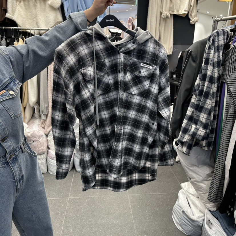 A-DEL韓國直郵女士新品時尚真品26春夏人氣襯衫蕾絲衫春款A-DEL襯衫/蕾絲衫圖色2黑色