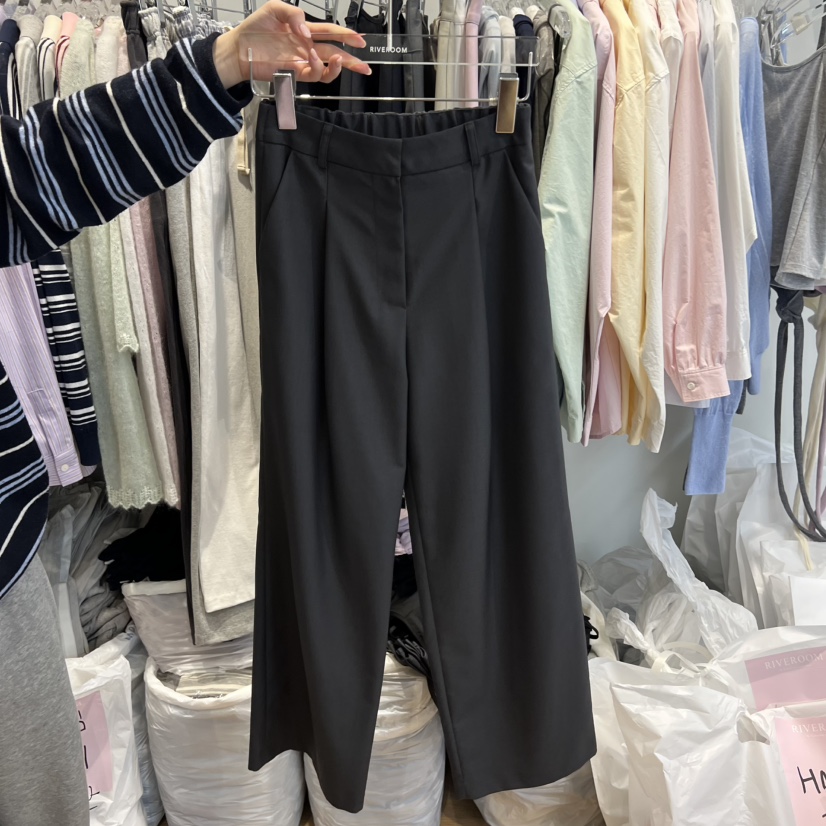 RIVEROOM韓國直郵女裝新品人氣時尚休閑26春夏真品休閑褲RIVEROOM休閑褲圖色1