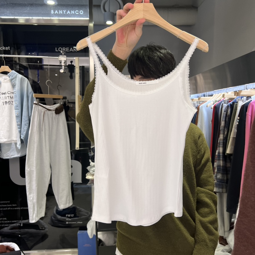 BANY ANCO東大門實拍女士新款推薦真品時尚吊帶背心蕾絲BANY ANCO吊帶/背心圖色1