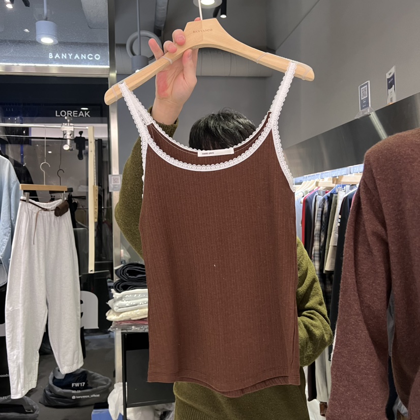 BANY ANCO東大門實拍女士新款推薦真品時尚吊帶背心蕾絲BANY ANCO吊帶/背心圖色2