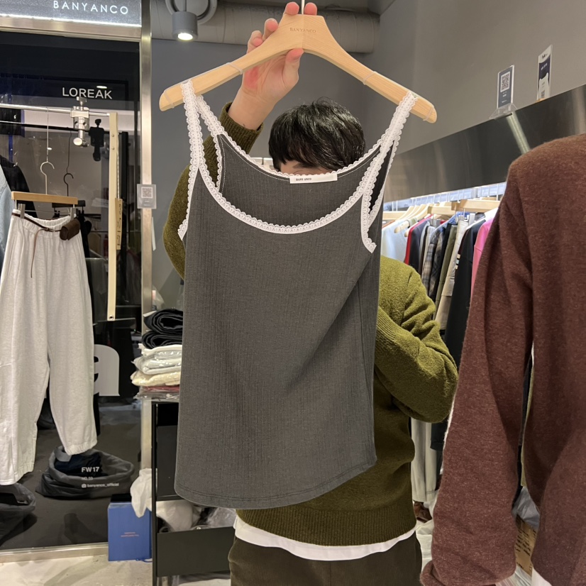 BANY ANCO東大門實拍女士新款推薦真品時尚吊帶背心蕾絲BANY ANCO吊帶/背心圖色3