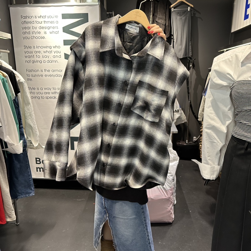 EL BOSQUE東大門直郵女裝新品26春夏襯衫蕾絲衫可拆卸春款EL BOSQUE襯衫/蕾絲衫圖色1