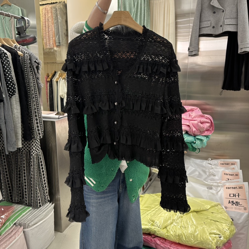 CORNER東大門代購女裝新款休閑職業熱賣時尚襯衫蕾絲衫春款CORNER.302襯衫/蕾絲衫圖色2