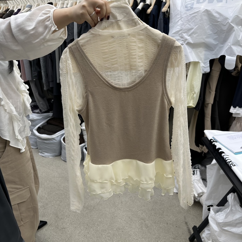 AMOEBA東大門直郵女裝新款職業休閑套裝不含配飾春款透明AMOEBA套裝