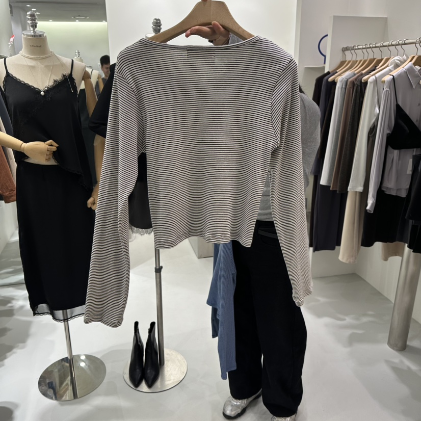 AHOY韓國代購女裝新款真品26春夏熱賣人氣休閑長袖T恤春款AHOY長袖T恤