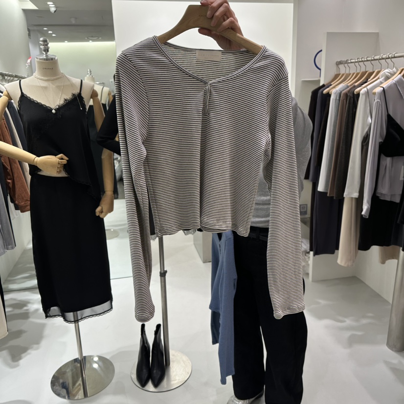 AHOY韓國代購女裝新款真品26春夏熱賣人氣休閑長袖T恤春款AHOY長袖T恤圖色1