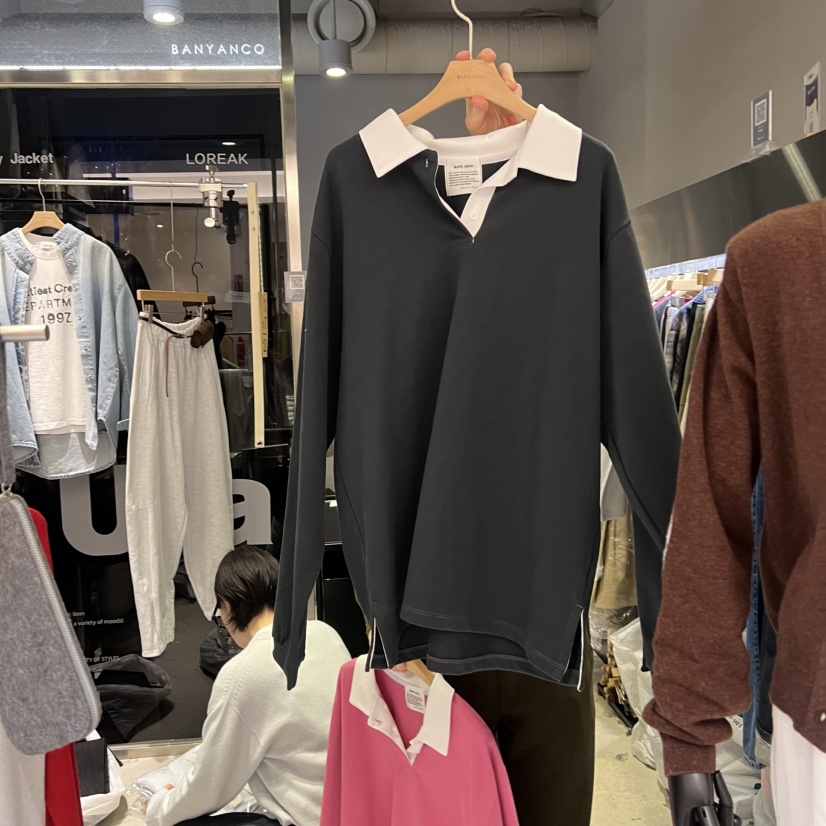 BANY ANCO東大門實拍女士新款26春夏人氣休閑時尚長袖T恤BANY ANCO長袖T恤圖色2