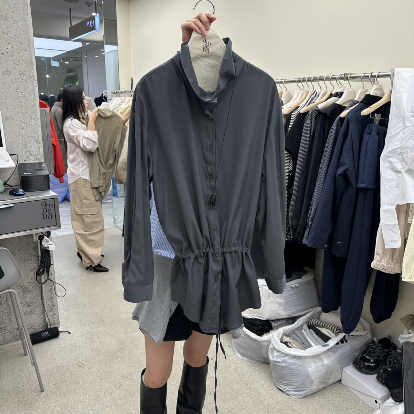 AMOEBA東大門直郵女裝新品26春夏真品熱賣襯衫蕾絲衫春款AMOEBA襯衫/蕾絲衫圖色3