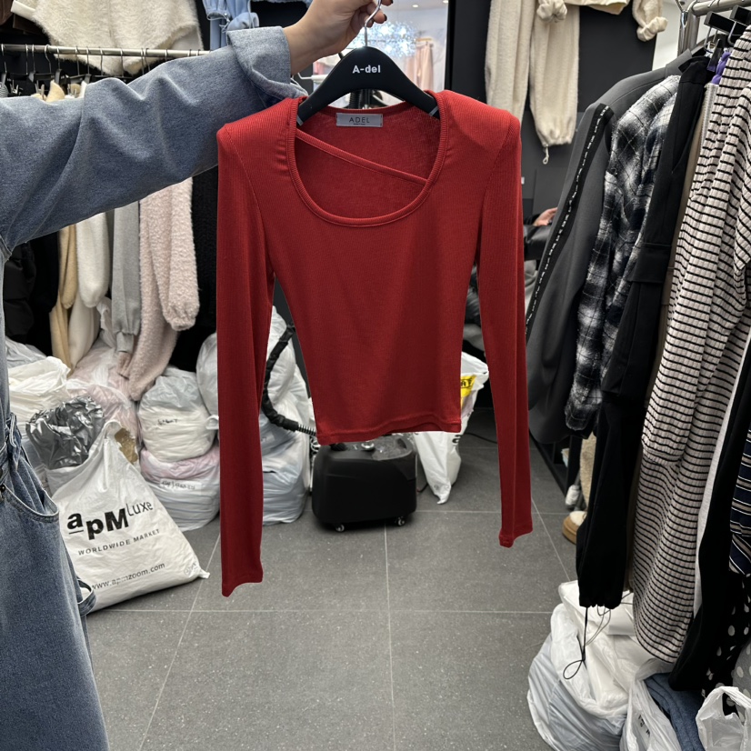 A-DEL韓國代購女士新品26春夏真品時尚熱賣休閑長袖T恤春款A-DEL長袖T恤圖色2