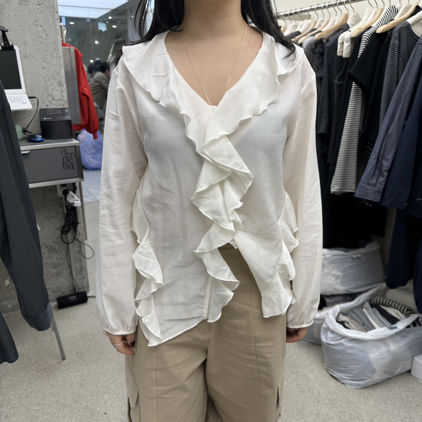 AMOEBA韓國直郵女裝新品職業休閑熱賣人氣襯衫蕾絲衫春款AMOEBA襯衫/蕾絲衫圖色1