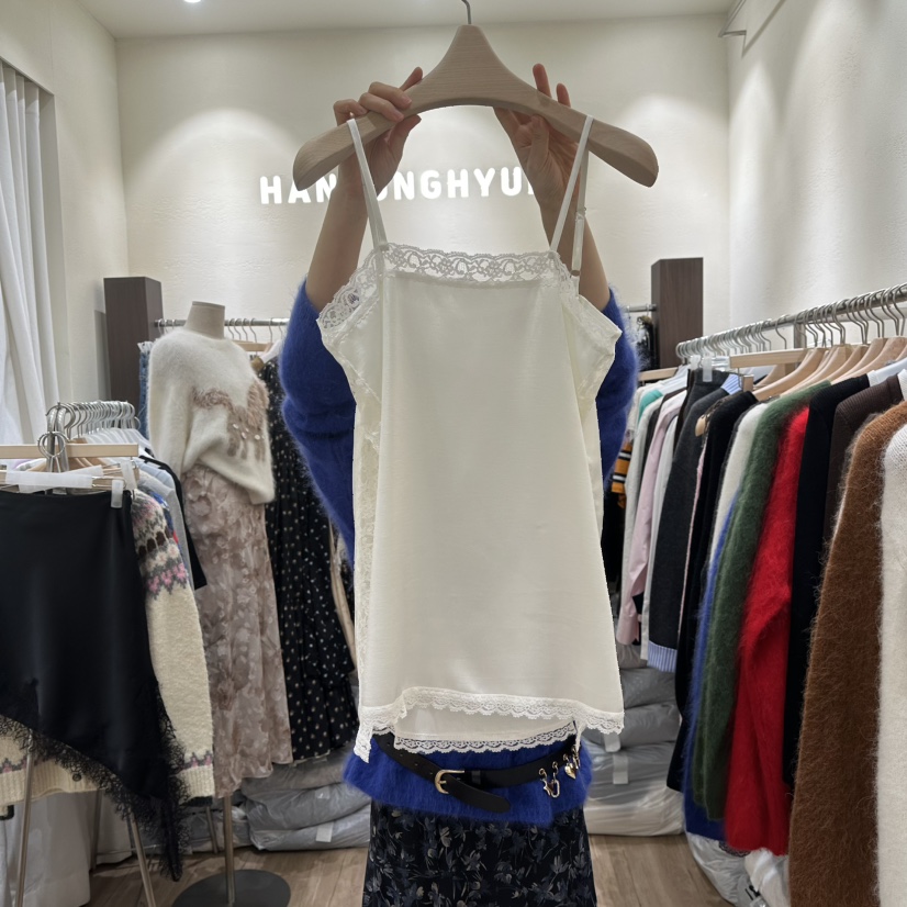 HANSUNGHYUN東大門實拍女士新款真品26春夏休閑吊帶背心春款HANSUNGHYUN吊帶/背心圖色1