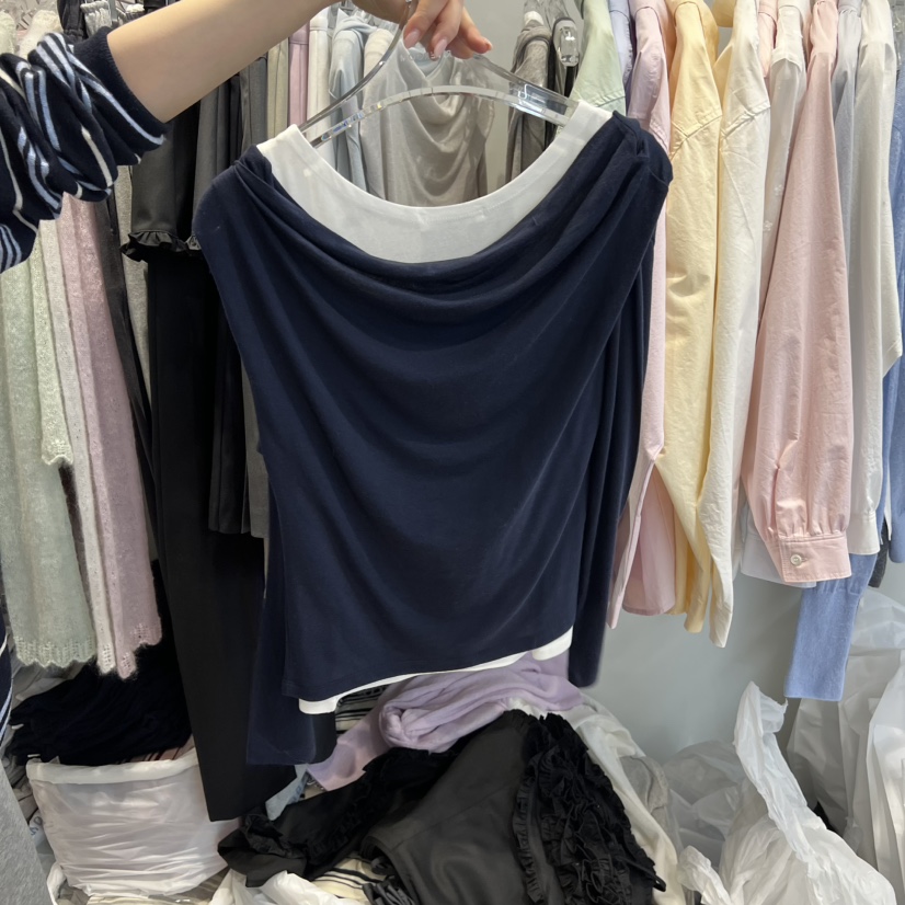RIVEROOM東大門實拍女裝新品職業休閑26春夏真品推薦長袖T恤RIVEROOM長袖T恤圖色3