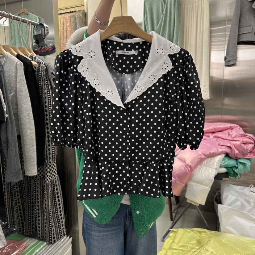 CORNER東大門直郵女裝新品休閑26春夏職業襯衫蕾絲衫春款CORNER.302襯衫/蕾絲衫圖色2