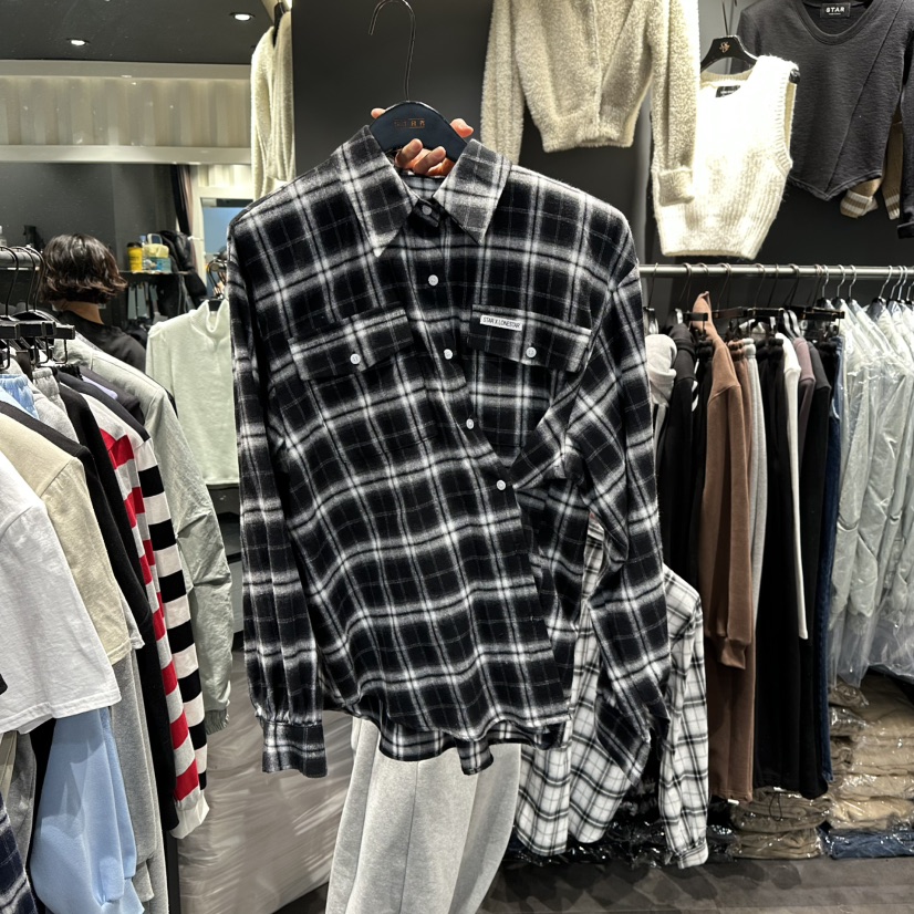 STAR-L東大門直郵女士新品熱賣26春夏時尚襯衫蕾絲衫春款STAR-L襯衫/蕾絲衫圖色3黑色