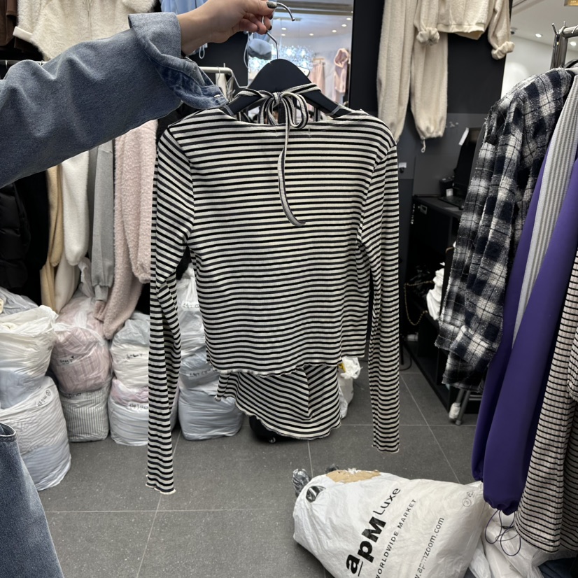 A-DEL東大門代購女士新款職業推薦26春夏長袖T恤兩件套春款A-DEL長袖T恤