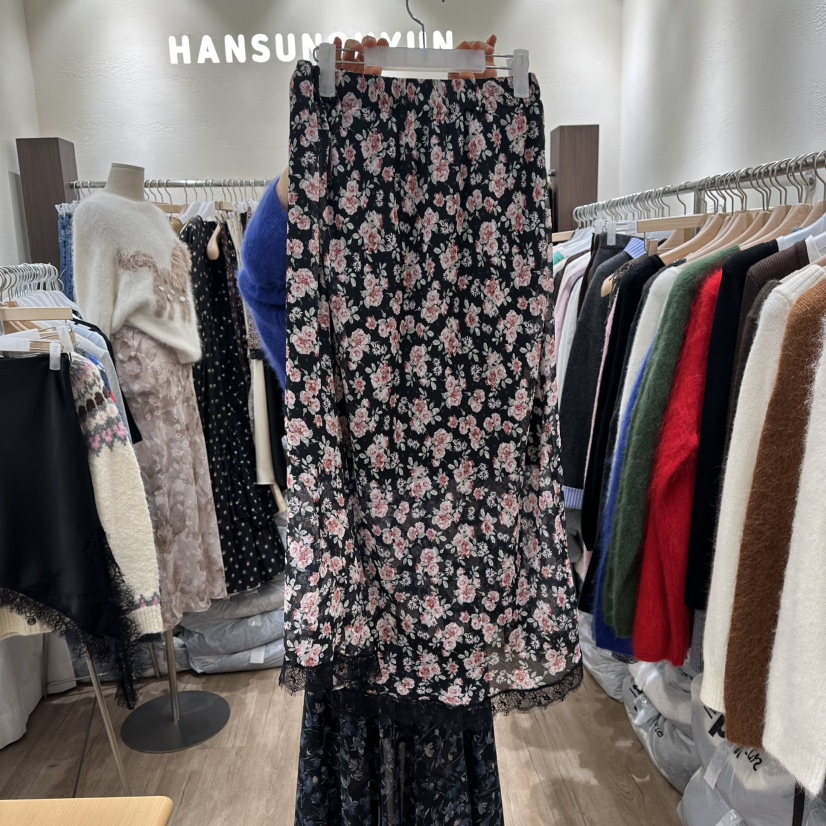 HANSUNGHYUN東大門直郵女裝新款時尚真品職業休閑長裙春款HANSUNGHYUN長裙