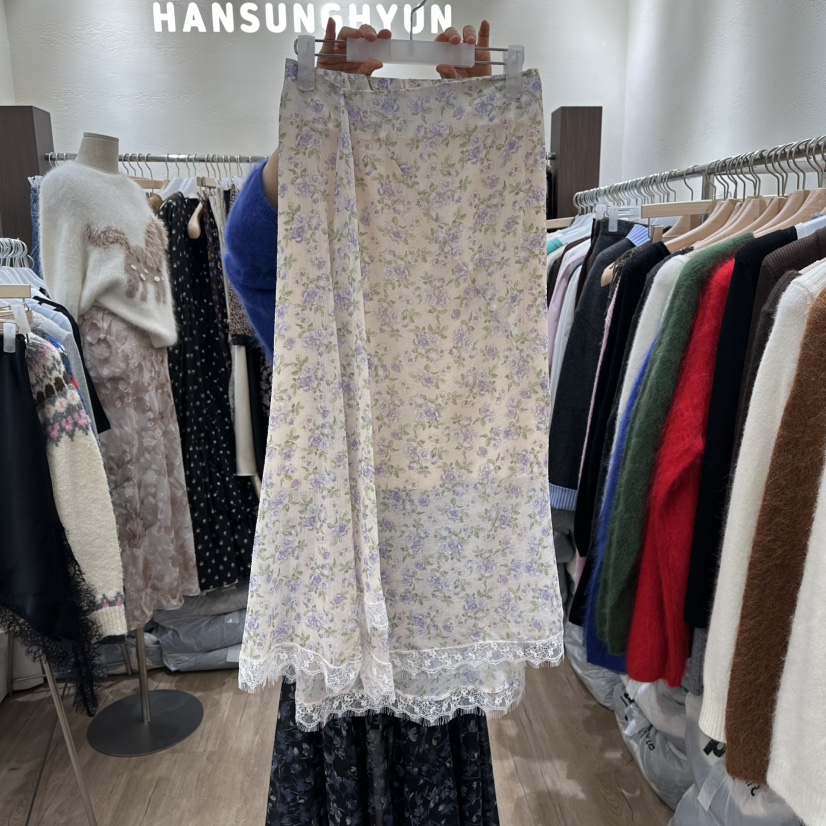 HANSUNGHYUN東大門直郵女裝新款時尚真品職業休閑長裙春款HANSUNGHYUN長裙圖色1