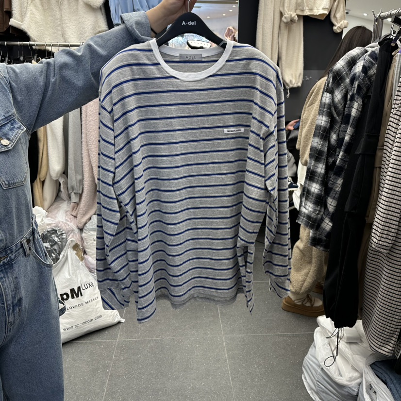 A-DEL韓國直郵女士新款時尚職業熱賣推薦26春夏長袖T恤春款A-DEL長袖T恤圖色1