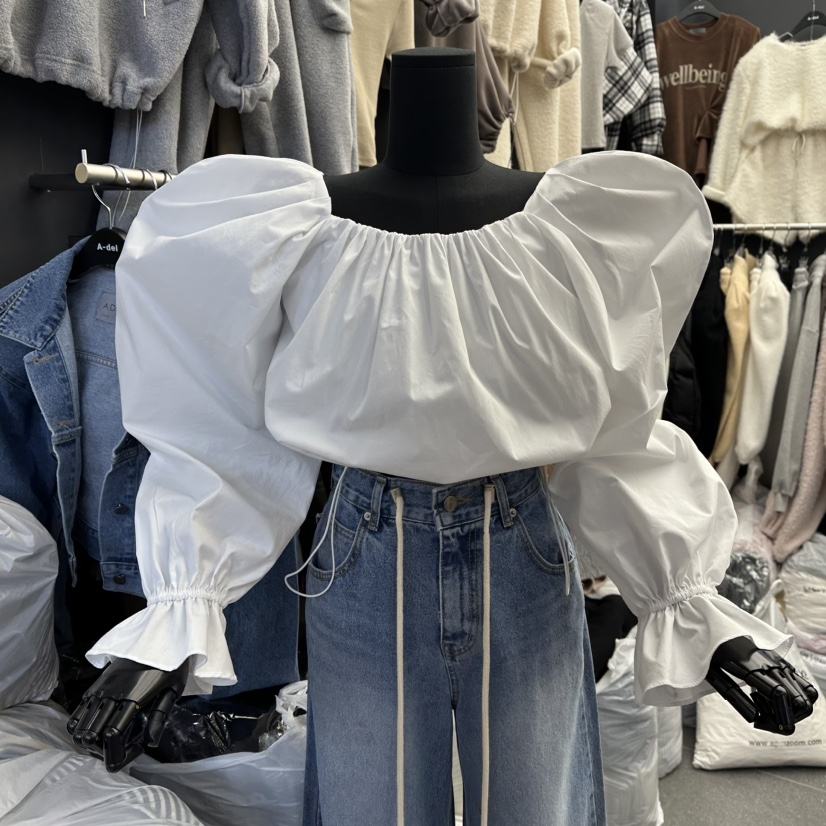 A-DEL韓國直郵女裝新款職業真品休閑人氣襯衫蕾絲衫春款A-DEL襯衫/蕾絲衫圖色2