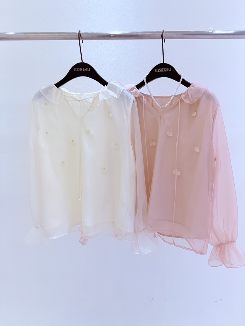 CORAL韓國直郵女士新品時尚人氣熱賣職業襯衫蕾絲衫不含配飾CORAL襯衫/蕾絲衫