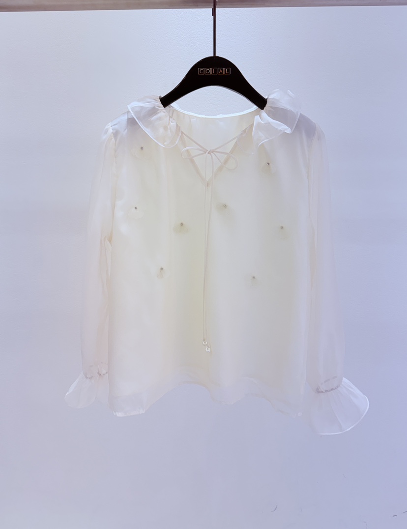 CORAL韓國直郵女士新品時尚人氣熱賣職業襯衫蕾絲衫不含配飾CORAL襯衫/蕾絲衫圖色2