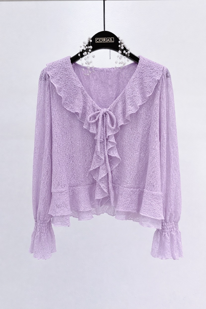 CORAL東大門實拍女裝新款真品職業襯衫蕾絲衫不含配飾蕾絲CORAL襯衫/蕾絲衫圖色1