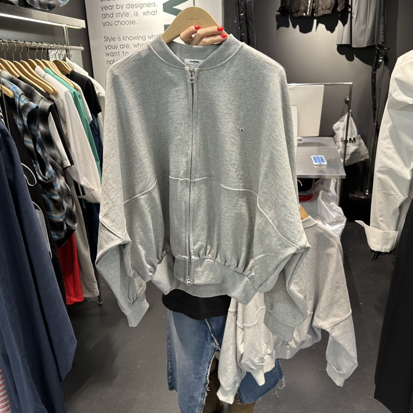 EL BOSQUE東大門代購女士新品休閑熱賣26春夏衛衣拉鏈春款EL BOSQUE衛衣圖色2灰色