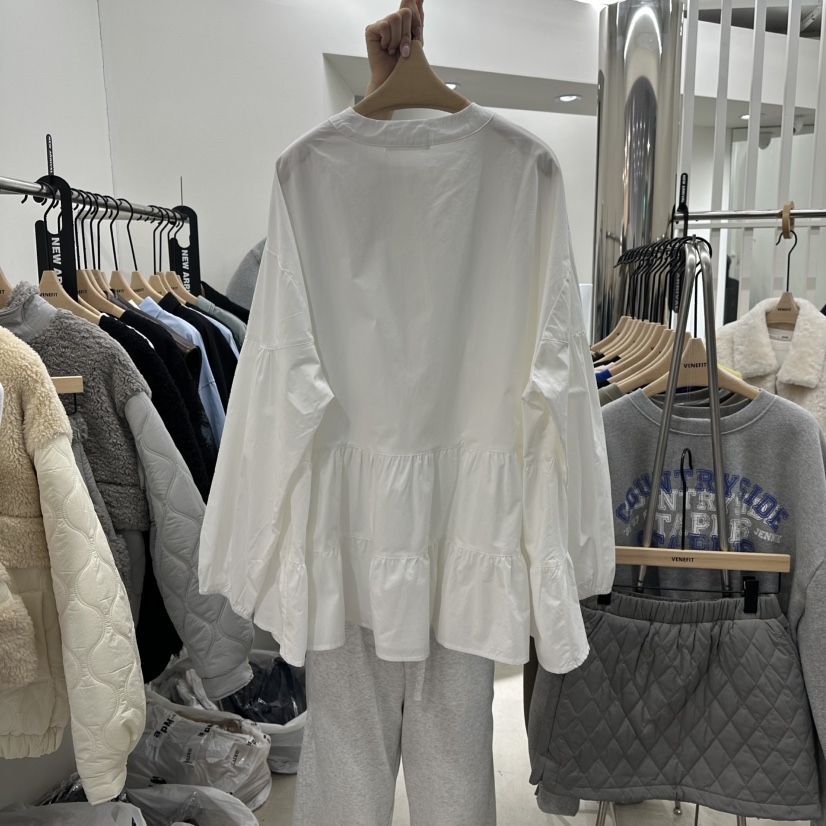 VENEFIT東大門代購女士新款熱賣推薦人氣休閑襯衫蕾絲衫春款VENEFIT/JENNIE襯衫/蕾絲衫