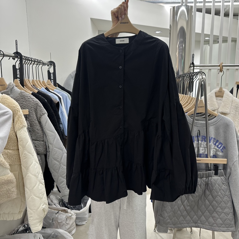 VENEFIT東大門代購女士新款熱賣推薦人氣休閑襯衫蕾絲衫春款VENEFIT/JENNIE襯衫/蕾絲衫圖色3