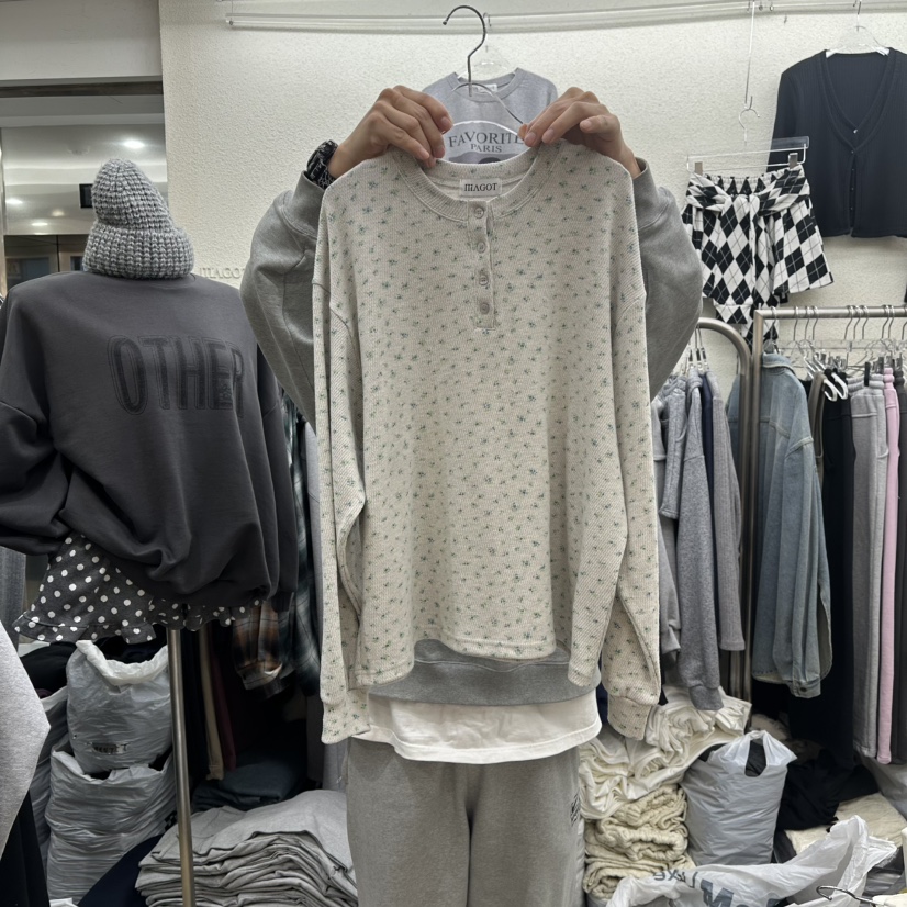 MAGOT東大門實拍女士新品時尚休閑26春夏推薦長袖T恤春款IIIΛGOT/MAGOT長袖T恤圖色1