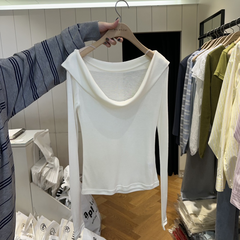 ARC東大門代購女裝新款推薦26春夏職業真品熱賣長袖T恤春款ARC EN CIEL長袖T恤圖色1