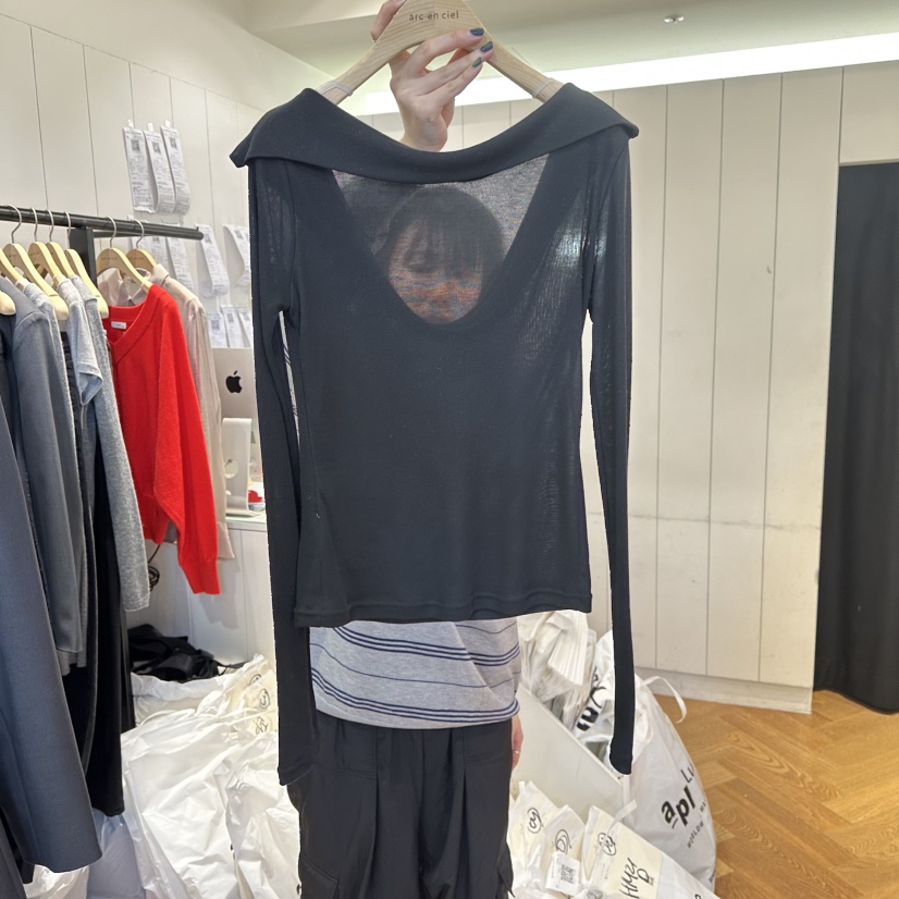 ARC東大門代購女裝新款推薦26春夏職業真品熱賣長袖T恤春款ARC EN CIEL長袖T恤圖色4